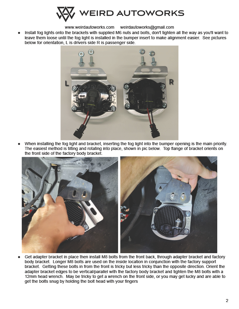 NB1 (99-00) Miata Fog Light Conversion Kit