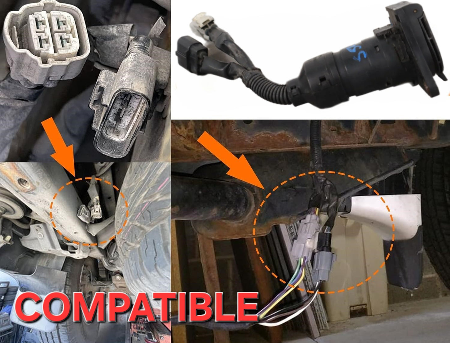 Hitch Light and Trailer Plug Conversion Kit for Mid 2000s Toyota 4x4s (GX470, FJ, 4th Gen 4Runner, 1st Gen Tundra & Sequoia)