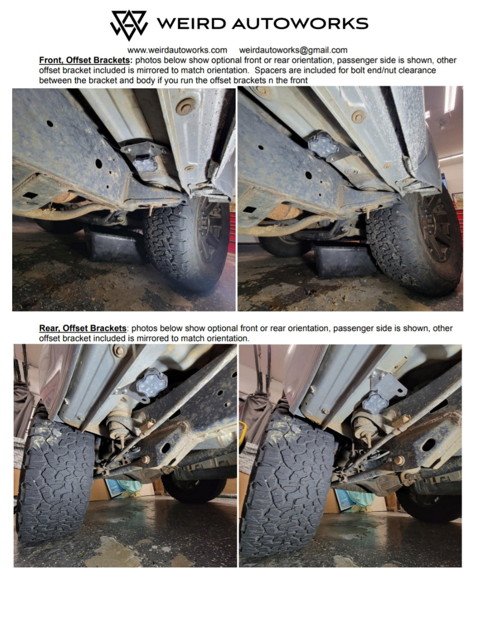Toyota Rock Light Brackets - 2" Offset Diode Dynamics (GX470,GX460, FJ, 4Runner 4th & 5th gen)