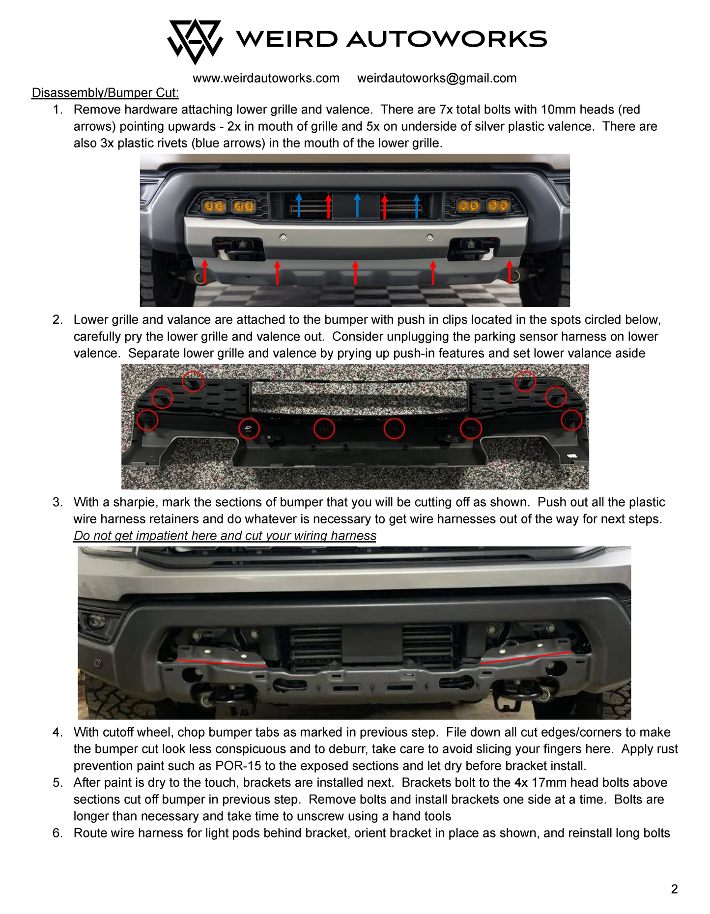 Ford Ranger Raptor Fog Light Adapter Kit