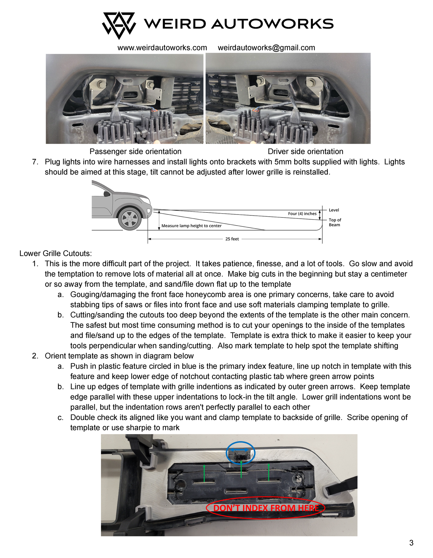 Ford Ranger Raptor Fog Light Adapter Kit