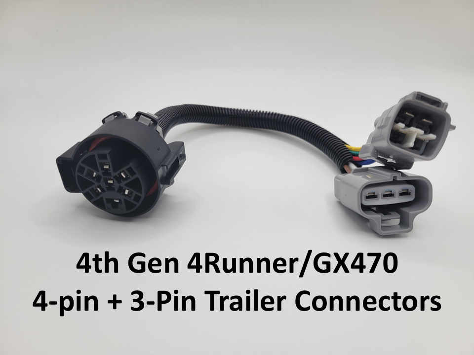 Hitch Light and Trailer Plug Conversion Kit for Mid 2000s Toyota 4x4s (GX470, 4th Gen 4Runner, 1st Gen Tundra & Sequoia)