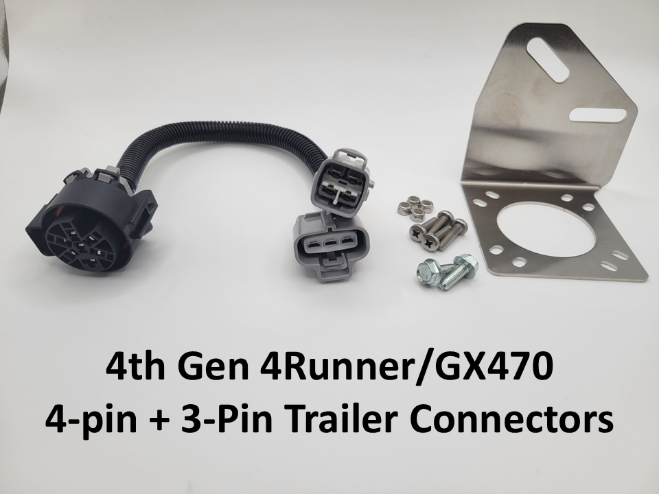 Hitch Light and Trailer Plug Conversion Kit for Mid 2000s Toyota 4x4s (GX470, 4th Gen 4Runner, 1st Gen Tundra & Sequoia)