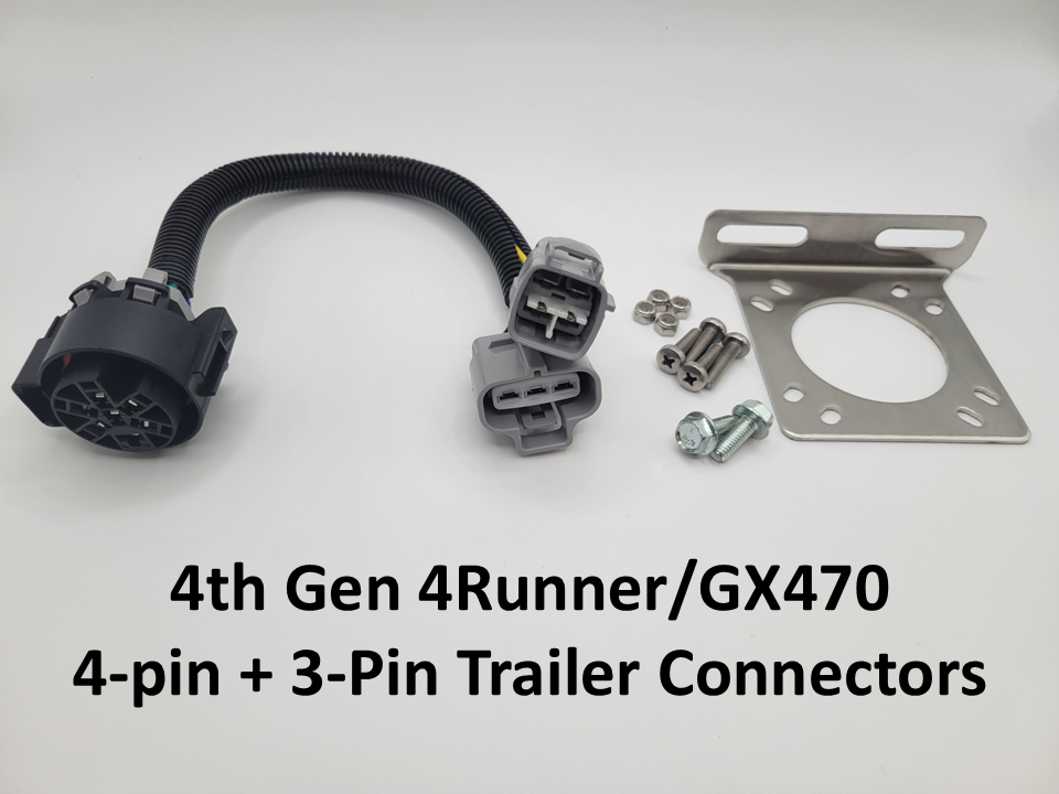 Hitch Light and Trailer Plug Conversion Kit for Mid 2000s Toyota 4x4s (GX470, 4th Gen 4Runner, 1st Gen Tundra & Sequoia)