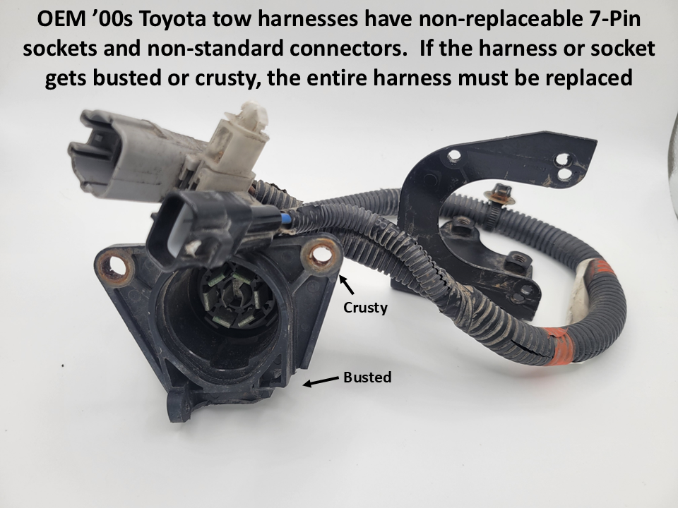 Hitch Light and Trailer Plug Conversion Kit for Mid 2000s Toyota 4x4s (GX470, 4th Gen 4Runner, 1st Gen Tundra & Sequoia)