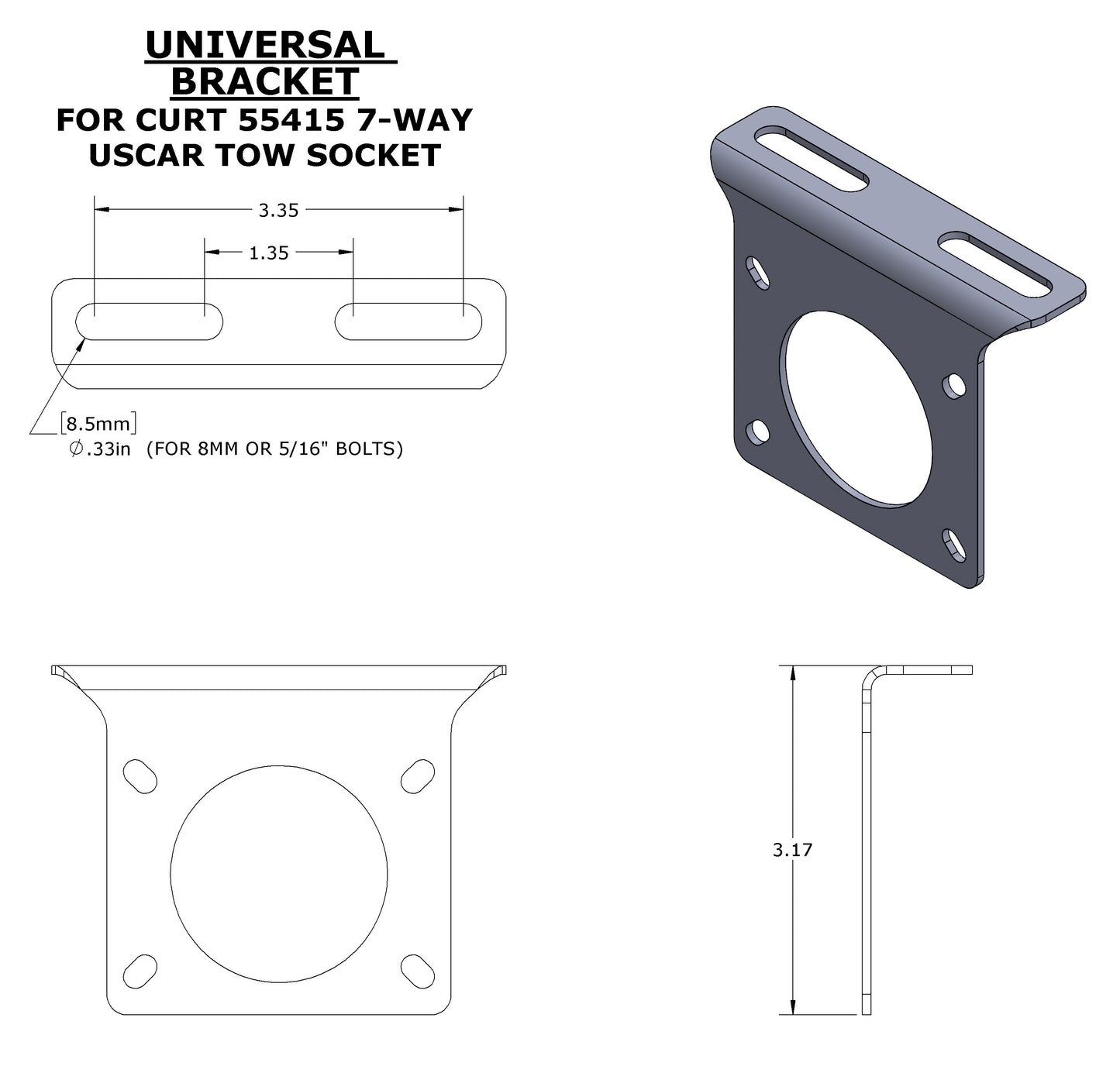 Hitch Light and Trailer Plug Conversion Kit for Mid 2000s Toyota 4x4s (GX470, FJ, 4th Gen 4Runner, 1st Gen Tundra & Sequoia)